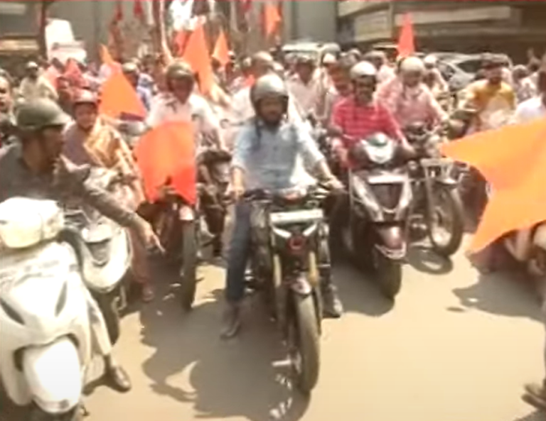 Nagpur Witnesses Massive Bike Rally and Signature Campaign Demanding Strict Laws Against Disrespect of Historical Figures